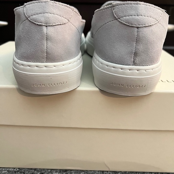 JOHN ELLIOTT Moon Grey Haze Low-Top Seude Slip-On Sneakers 41 NIB 9.5 10 - Picture 5 of 13
